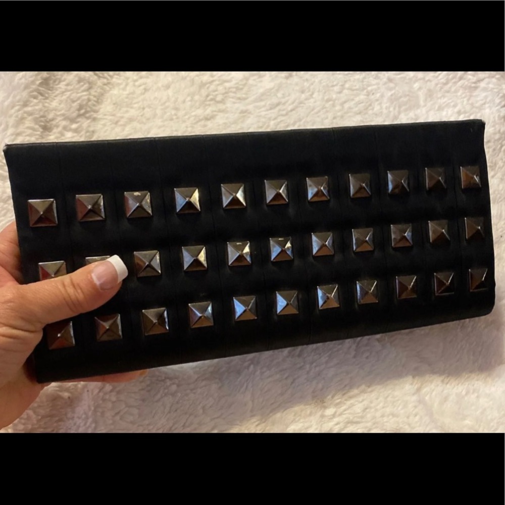 Vintage studded clutch